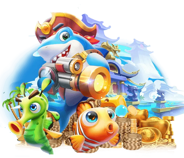 Giao diện game bắn cá vua99 win với nhiều loài cá và hiệu ứng đẹp mắt